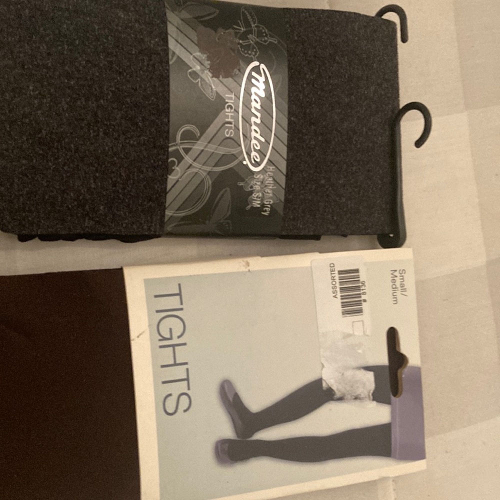 Brown tights.and grey tights S/M